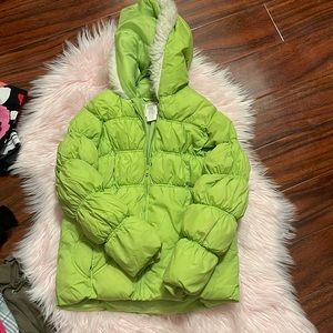 Gymboree winter jacket Lime green puffer jacket #kids #snow #ski jacket